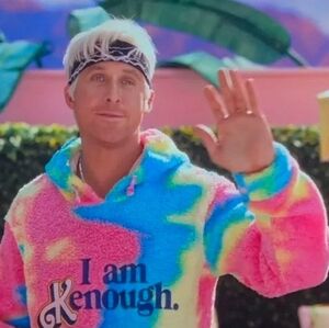 Official BARBIEI am Kenough Hoodie Fuzzy Sherpa Size large Unisex